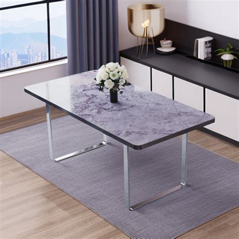 Brayden Studio Daylon Metal Base Dining Table Wayfair Canada