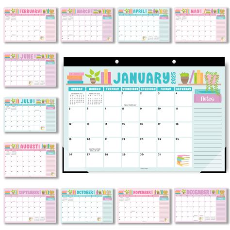 Snapklik Desk Calendar 2025 18 Month Doodle Large Desk Calendar