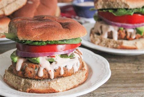 Sweet Potato And Black Bean Turkey Burgers With Sriracha Lime Crema