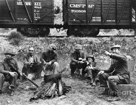 Group Of Hoboes 1920s Photograph By Granger