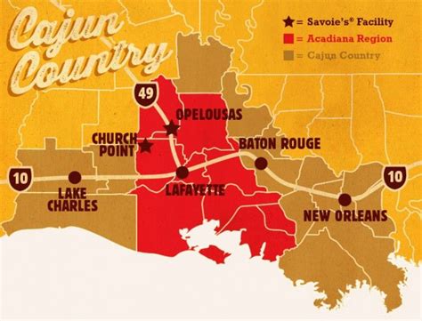 Cajun Country Map