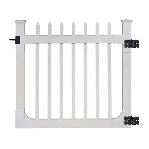 Wambam Fence 4 Ft H X 4 Ft W White Vinyl Flat Top Fence Gate Kit