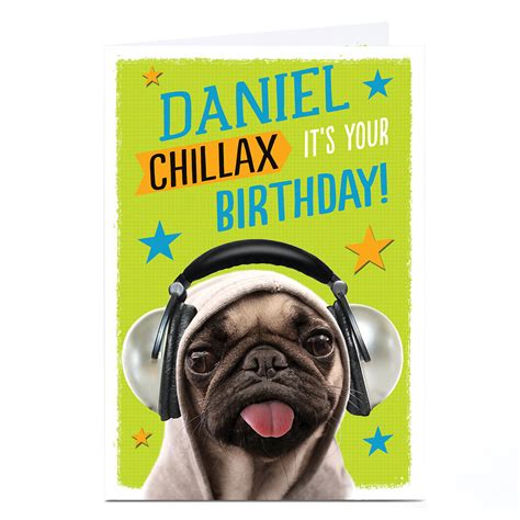 Buy Personalised Birthday Card Chillax Pug For Gbp 179 Card