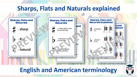 Sharps, Flats and Naturals - Handouts, Posters and 6 Worksheets ...