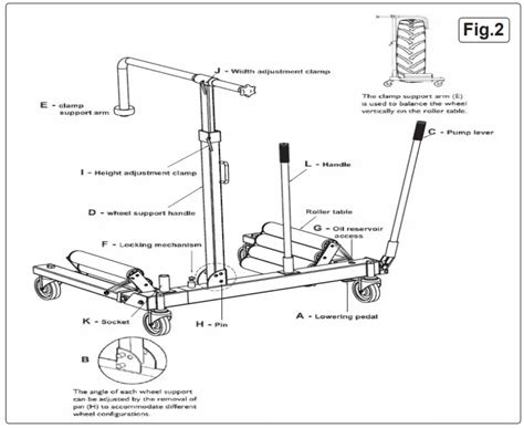 SEALEY W1200T V3 WHEEL REMOVAL TROLLEY 1500KG CAPACITY Instruction Manual