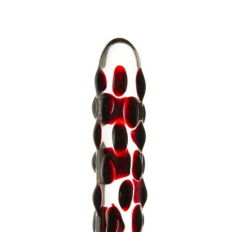 Red Dots Glass Dildo Home Lifestyles GoSensi