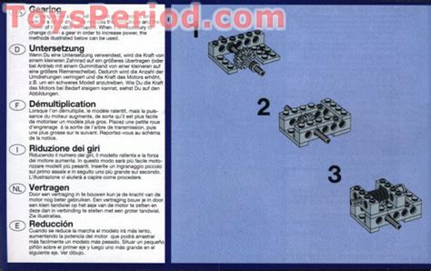 Lego 8720 Motor Set 9v Instructions And Parts List