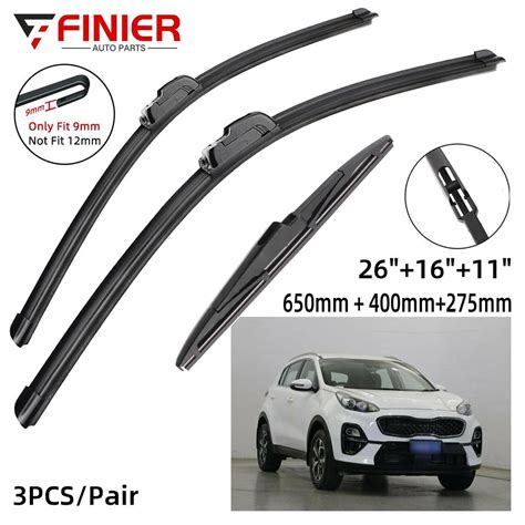 Cheap 3pcs Wiper Blades For Kia Sportage Ql 2016 2019 26 16 11 Fit Front Windshield