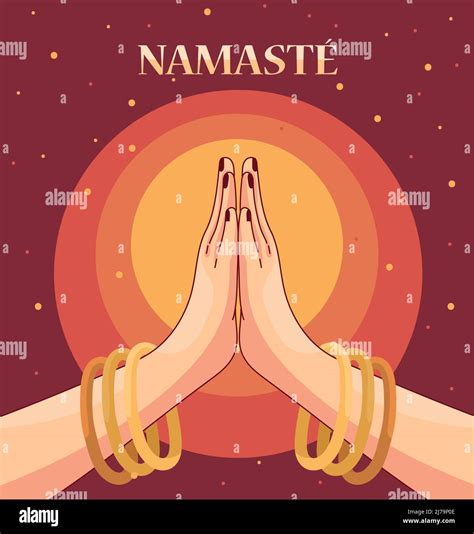 Hands Namaste Gesture Stock Vector Image And Art Alamy