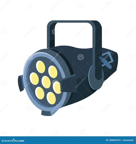 Stage Lights Icon Flat Colorful Design Stock Vector Illustration Of