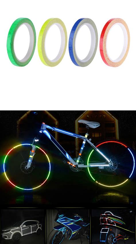 Купить 2 См X 5 М Флуоресцентный Велосипед MTB Велосипедный Отражающий ...