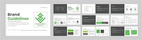Brand Guidelines Layout Template Green Color Brand Strategy Brand Style