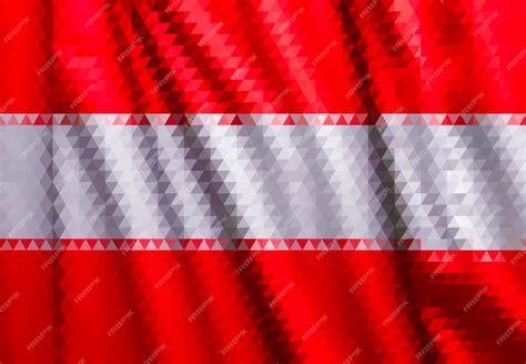 Premium Vector Vector Austria Flag With Folds