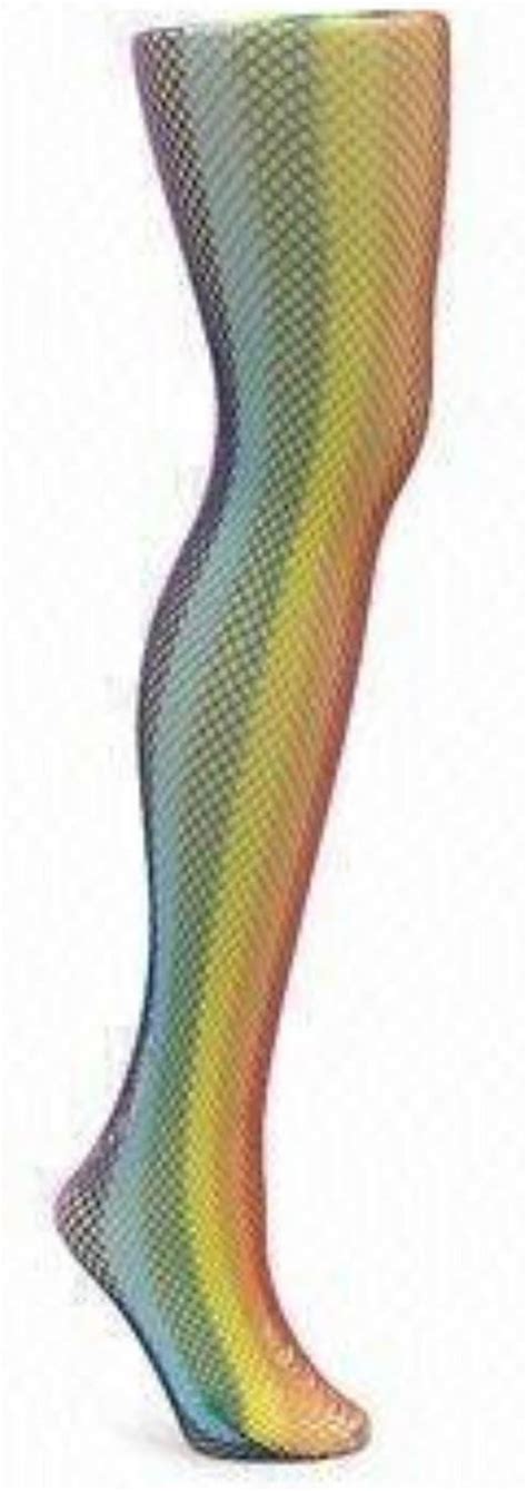 Gay Rainbow Sisters Gay Pride Fishnet Tights Adult Size Rainbow At Amazon Womens Clothing Store