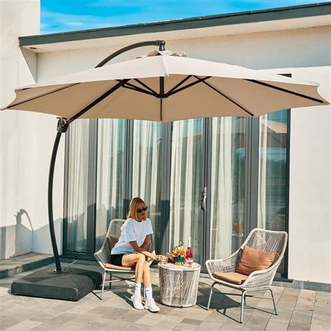 Jearey Ft L Outdoor Aluminum Curvy Cantilever Offset Hanging Patio