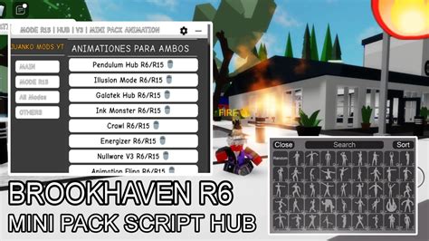 Brookhaven R6 Mini Pack Hub V2 Script Gui Hydrogen Fluxus Arceus X