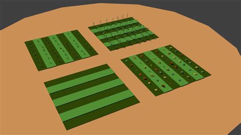 Low Poly Farm Fields 3D Asset CGTrader