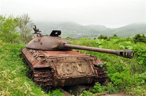 Abandoned tanks on Shikotan Island · Russia Travel Blog