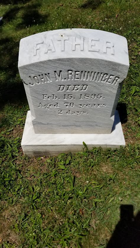 John M Renninger 1825 1895 Find A Grave Memorial