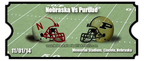 Nebraska Cornhuskers vs Purdue Boilermakers Football Tickets | Oct. 31 ...