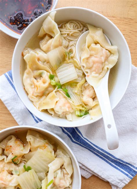 Shrimp Wonton Noodle Soup (云吞面) - Cook With Dana