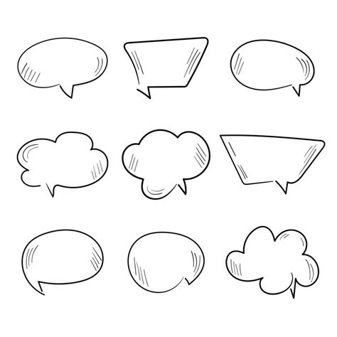 Blank Dialog Balloon For Speech Or Conversation Comic Style Hand Drawn