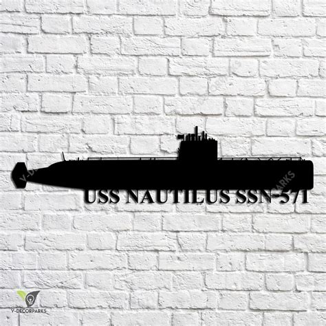 Uss Nautilus Ssn Navy Ship Metal Art Navy Ships Silhouette Metal