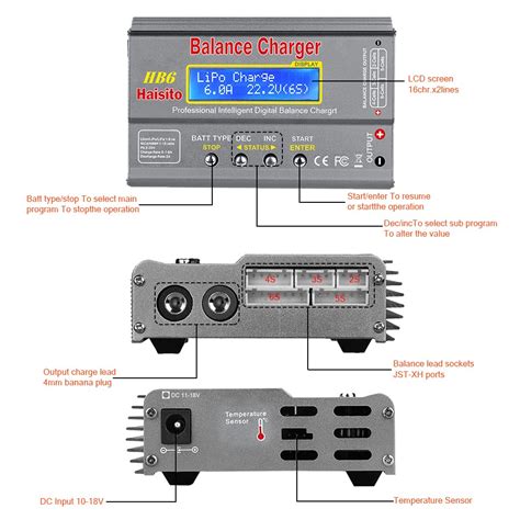 Buy Lipo Battery Charger Discharger With Balance 80w 6a Rc Battery Charger For 1s 6s Lipoli Fe