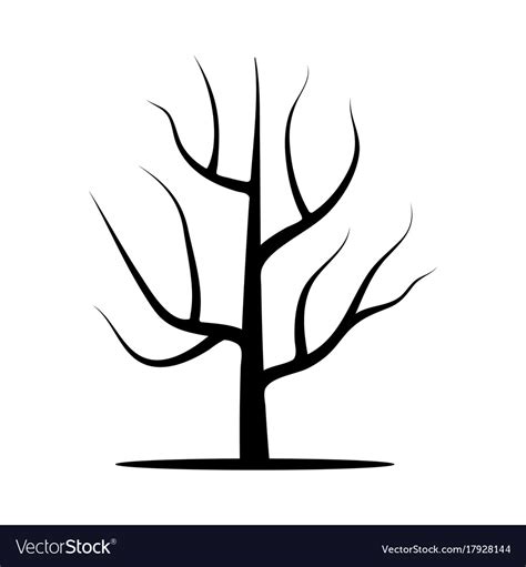 Tree Without Leaves Royalty Free Vector Image Vectorstock