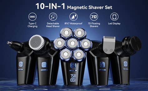 7d Head Shavers For Bald Men Magnetic Electric Shaver