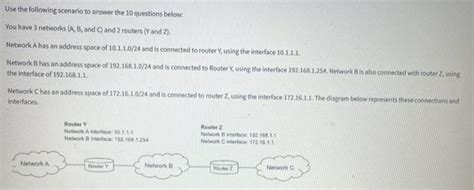 Solved Use The Following Scenario To Answer The 10 Questions Chegg