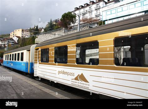 Golden Pass Train In Switzerland Stock Photo Alamy