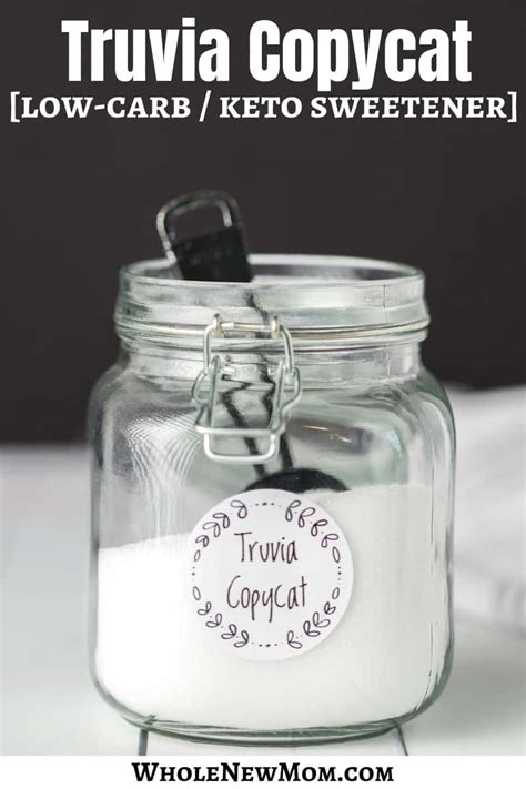 Easy Diy Truvia Copycat Sugar Substitute Truvia Low Carb Baking Sugar Substitute