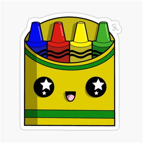 Kawaii Cute Colourful Crayons Sticker For Sale By Stephspets913j