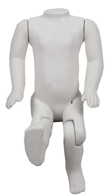 Manequim Infantil Meio Corpo Unissex Pvc Tradicional Branco Cmanequim