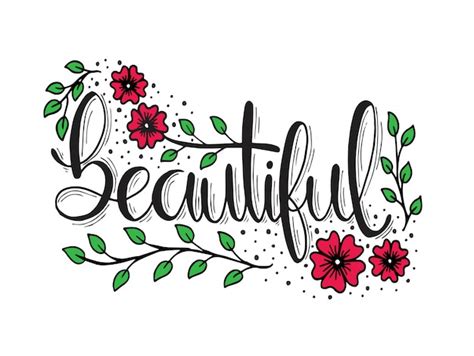 Premium Vector Beautiful Hand Lettering Inspirational Quotes