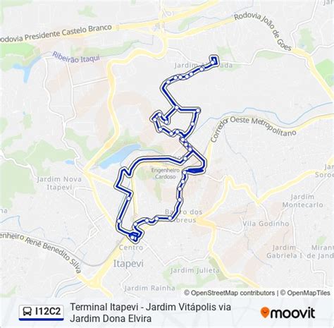 Rota da linha i12c2 horários paradas e mapas Terminal Itapevi