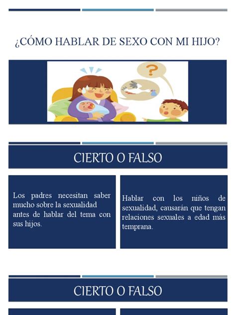 Cómo Hablar De Sexo Con Mi Hijo Pdf Educación Sexual La