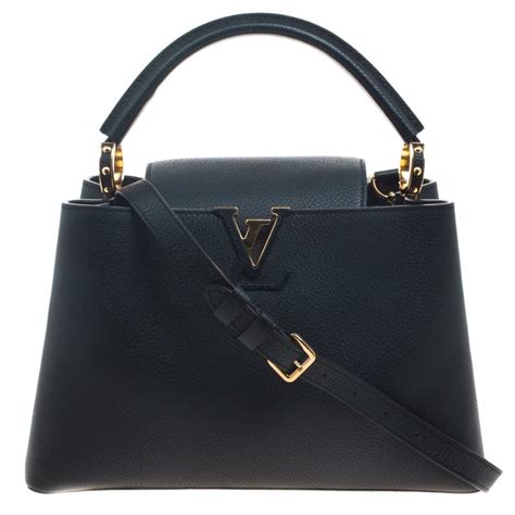 Louis Vuitton Black Taurillon Leather Capucines Pm Bag Louis Vuitton The Luxury Closet