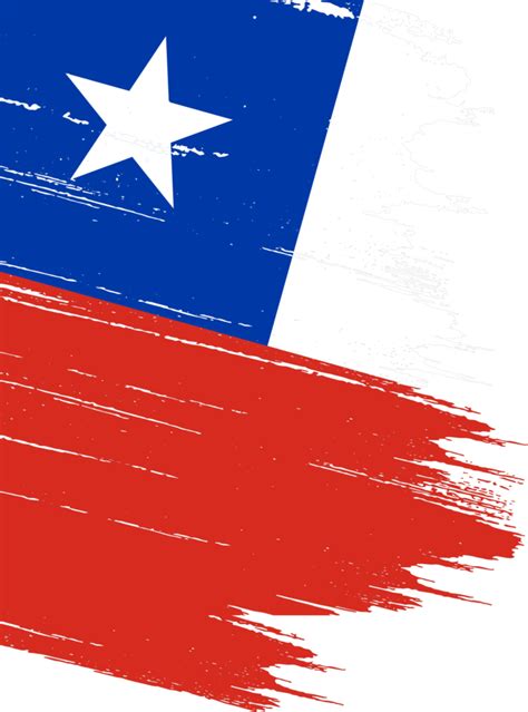 Chile Flag With Brush Paint Textured Isolated On Png Or Transparent