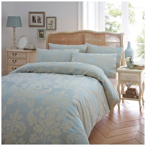 Unbelievable Damask Bedding And Curtains Hanging Heavy In Drywall