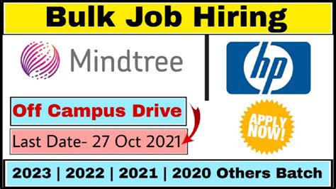 Mindtree Hp Off Campus Drive Batch