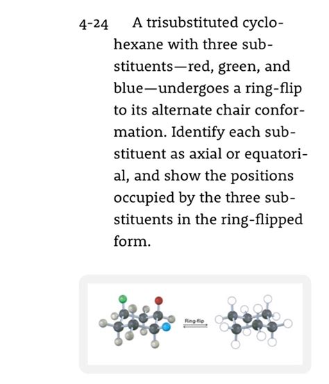 Solved 4 24 A Trisubstituted Cyclo Hexane With Three Sub Chegg