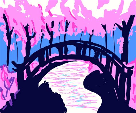 Bridge In Cherry Blossoms Drawception