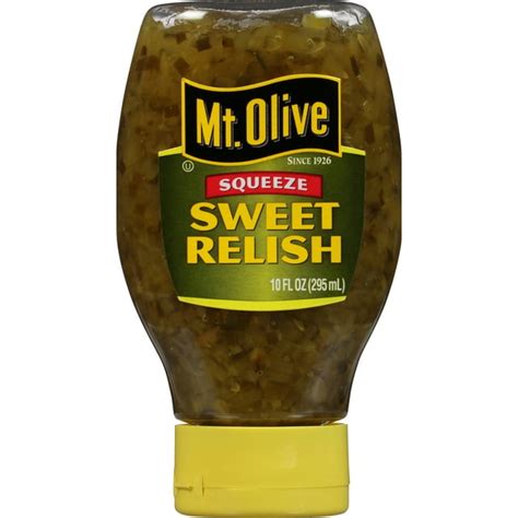 Mt Olive Classic Sweet Relish Perfect For Salads 10 Fl Oz Squeeze Bottle