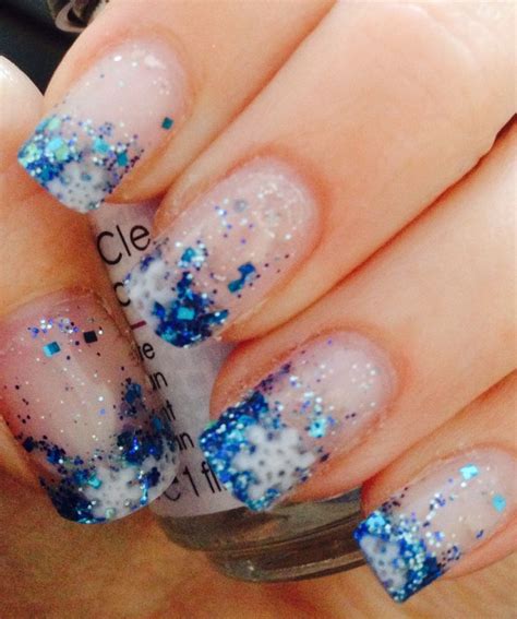 Frozen Nails Elsa Jack Frost Nails Acrylic Glitter Nails Winter Nail