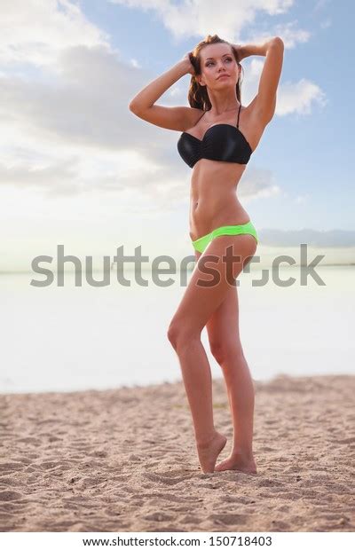 Beautiful Sexy Brunette Woman Wearing Bikini Stock Photo 150718403 Shutterstock
