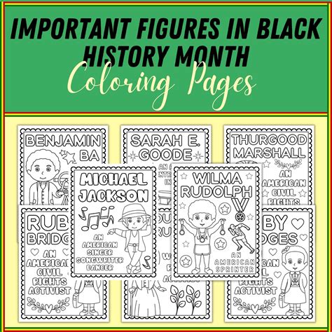 Important Figures In Black History Month Coloring Pages African