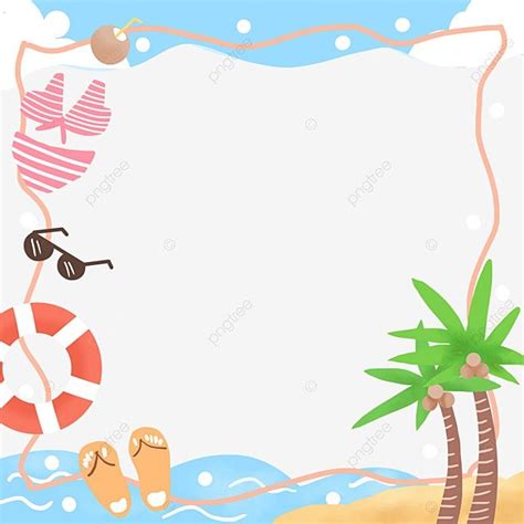 Seaside Background Clipart Borders