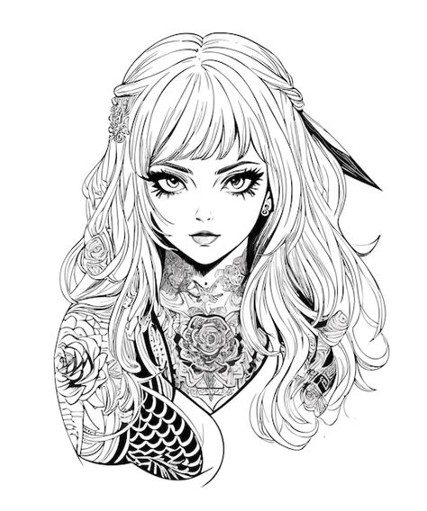 Premium Vector A Vector Art Handdrawn Pencil Of A Bad Girl Sketch Illustration